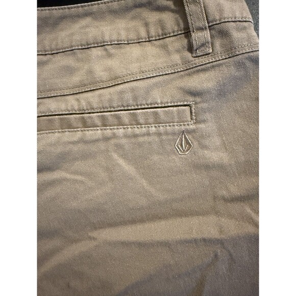 Volcom Women's Size 9 Chino Mini Shorts Khaki Beige Y2K Skater Casual - Picture 7 of 8
